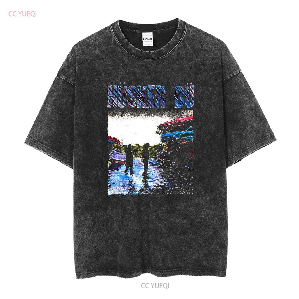 Husker Du T-Shirt Album Band Für Frau und Mann lange oder kurze Ärmel vintage Gewaschen Lässig Unisex Grafik Bequem Leicht