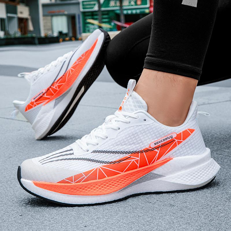 Herren Sports Spezialität Marathon Laufschuhe Carbonplatte Atmungsaktiv Leichtgewicht Damen Bequem Sportlich Rutschfest Dämpfung Stabilität Sneaker