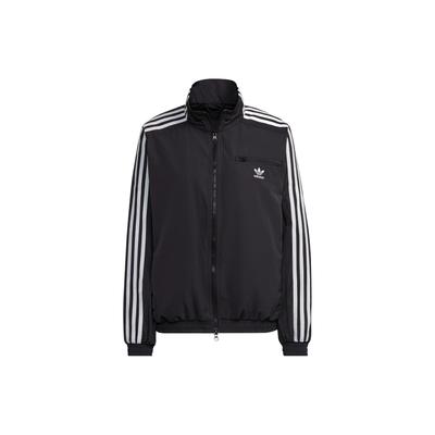 Veste de survêtement Originals Trefoil avec imprimé à rayures et col montant zippé Femme Hauts Noir HM2152