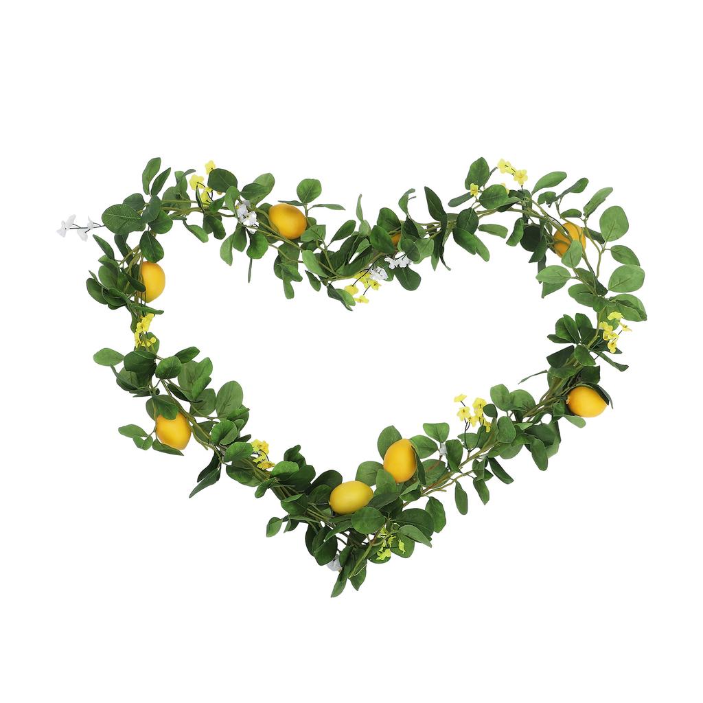 Artificial Lemon Garland Spring Fruit Garland with Lemons for Front Door Home Kitchen Party Wedding Decor 6.6ft
