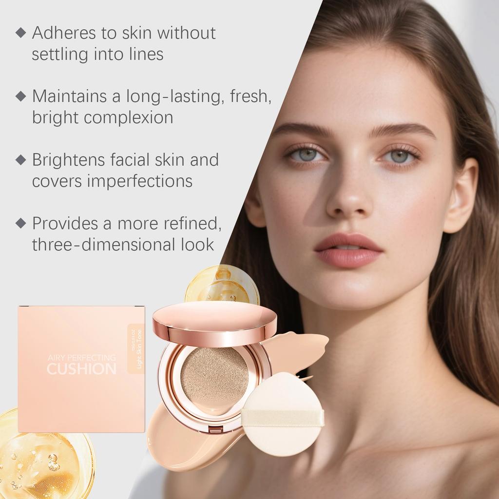 The Concealer Cushion Foundation Can Be Application And Is Suitable For All Skin Types. It Is A Concealer Cushion That Can Cover Any Marks.