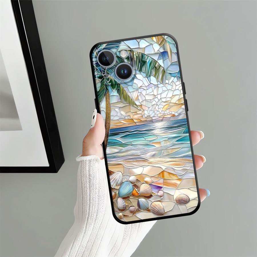 Phone Case for Apple iPhone 13 17 Pro Max 12 14 11 Air 16 15 Pro 7 8 XR XS MAX Funda Phone Cover Ocean Scenery Pattern
