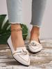 2024 Breathable Lightweight Slip-on Fashion Shoes with Bow, Pointed Toe, and Plus Size Options