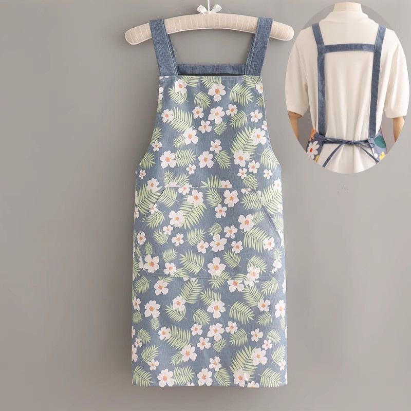 

Летний дышащий женский холщовый фартук для готовки в японском стиле
