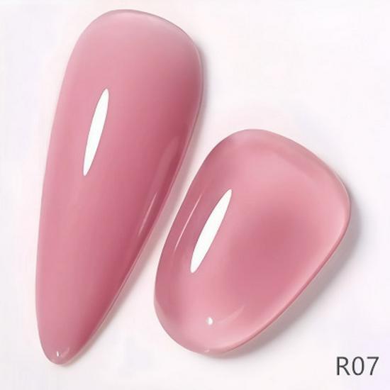 2-in-1 Nude Transparent Gel Nail Polish: Base & Top Coat