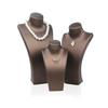Luxury PU Leather Necklace Display Set Jewelry Model Bust Packaging Mannequin Showcase for Store Jewelry Display Accessories