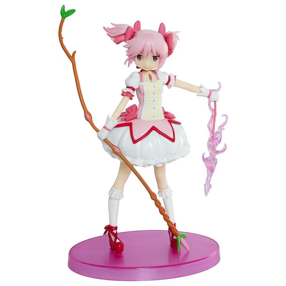 19CM  Cute Kaname Madoka Anime Figure Model Toys PVC Action Figure Statue Desktop Decoration Kawaii Doll Holiday Gift