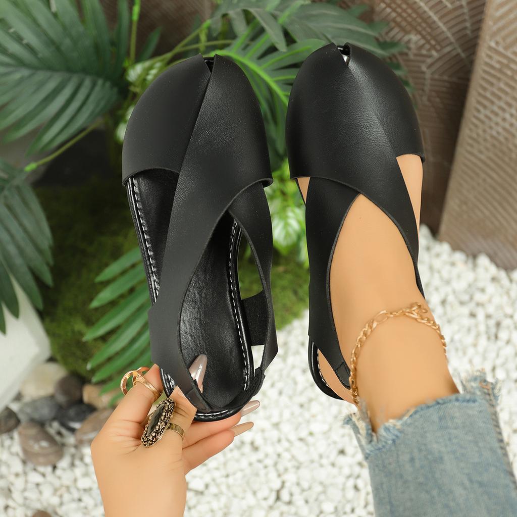 Fashion Retro Women Sandals Soft Sole Casual Girl Ugly Cute Shoes Summer New Flat Heel Peep Toe Sandals Minimalist Rome Shoes for Women