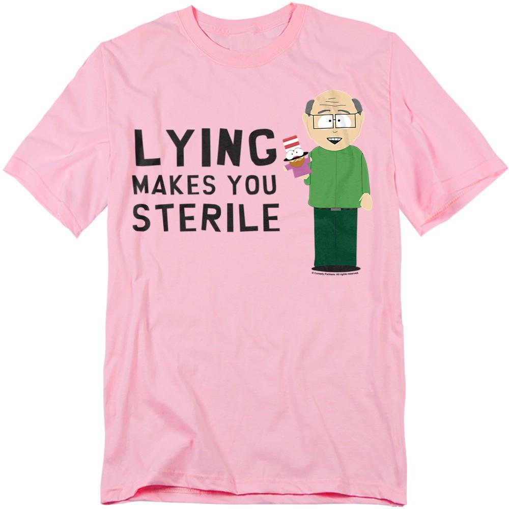 South Park Lying Makes You Sterile T-Shirt S-4XL Pink S