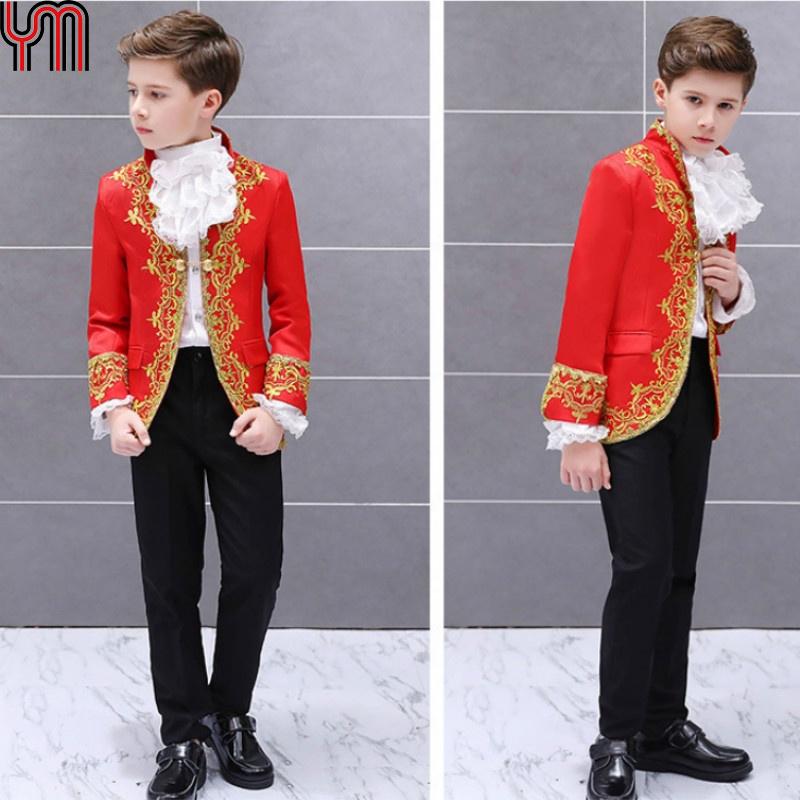 boys red suit jacket