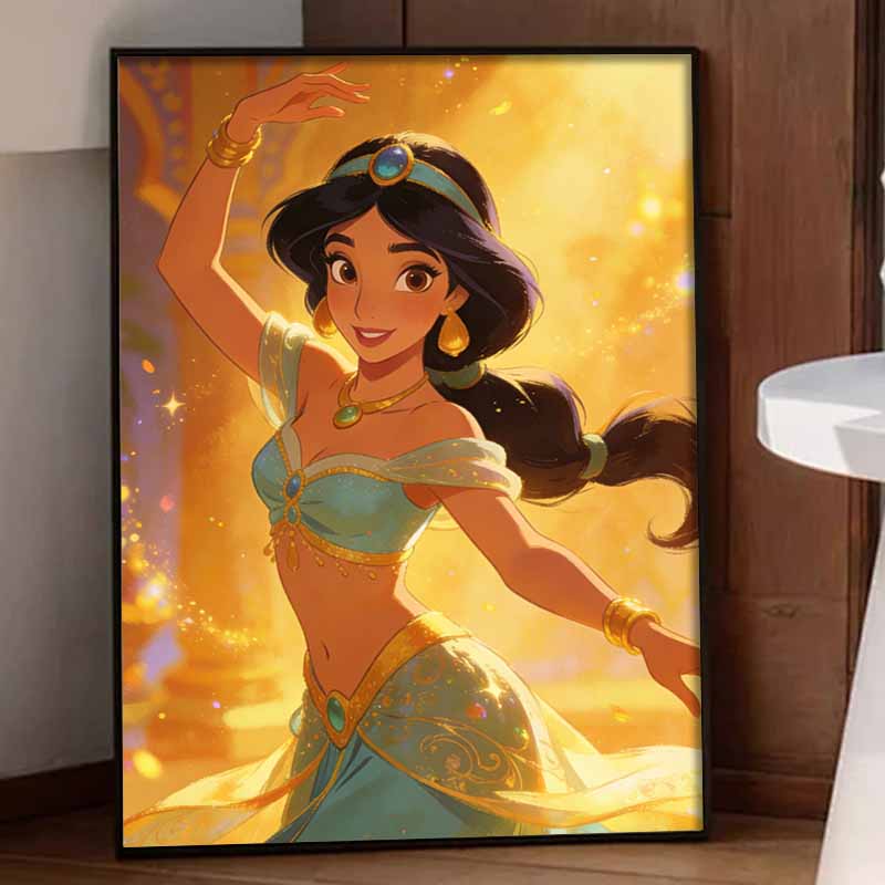 Disney Jasmine Diamond Paint Painting Art Kit Handmade DIY5D Princess Arabian Nights Home Decor Gift