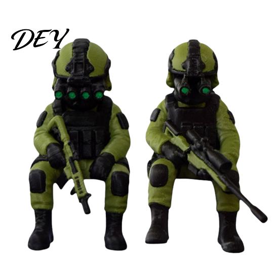 Collectible Military Figurine 3D Printed Soldier Desktop Figurine, Model, Miniature Action Figure Ornament for Home Office Car Decor And Lovers