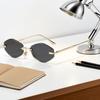 New Fashionable Frameless Women Sunglasses UV400 Sunscreen Glasses Outdoor Driving Neutral High Quality