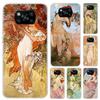 Alfons Mucha Primavera Handyhülle für Xiaomi Poco X7 X6 X5 X4 X3 Nfc F7 Ultra F6 F5 Pro F4 GT F3 M6 M5S M4 M3 Weiche Druckschale X