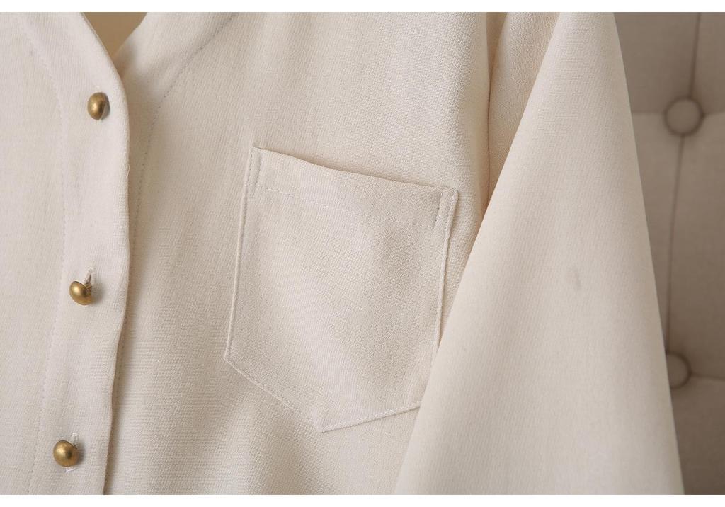 2026 Spring Plus Size Women's Long Sleeve Lapel Cardigan - Simple and Elegant Top
