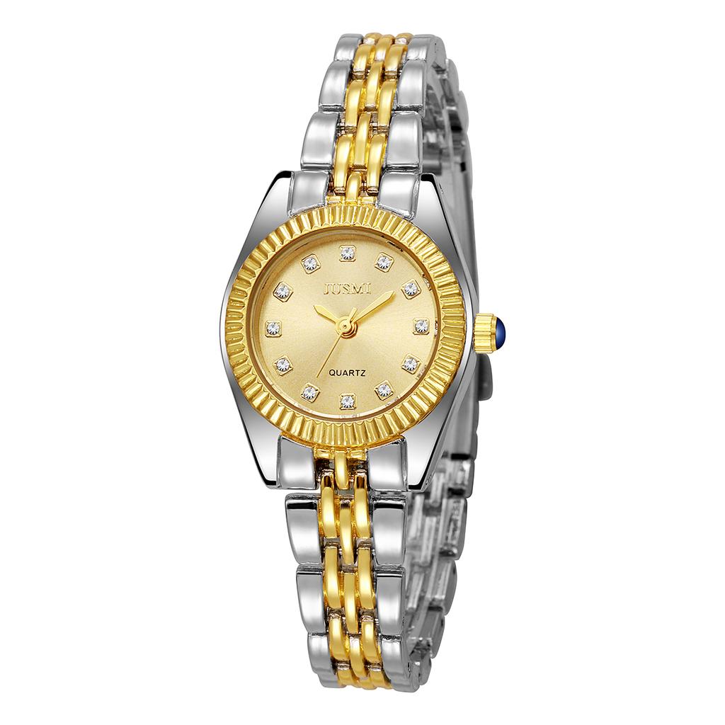Ladies' fashionable temperament small dial Aurora watch diamond strap quartz watch