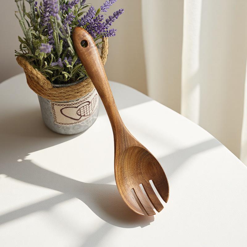 Acacia Wood Salad & Serving Spoon Set