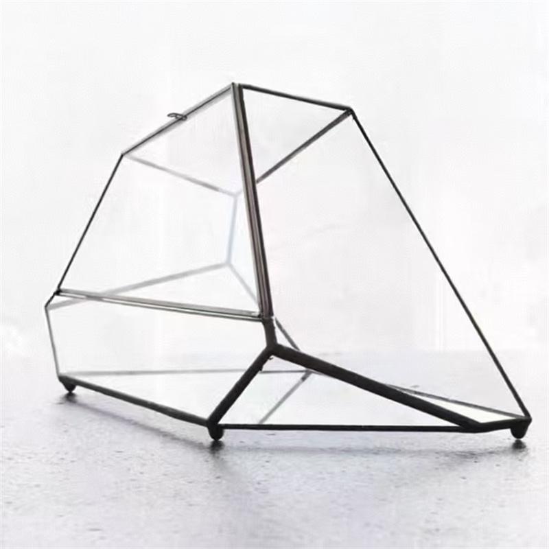 Micro Rainforest Landscape Ecological Geometric Glass Terrarium Tabletop Moss Fern Plant Glass Vase Container Table Greenhouse