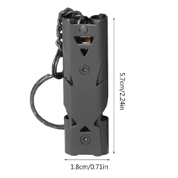 2 Stück Doppeltrompeten Signalpfeifen Edelstahl Notfallpfeifen Taschenwerkzeug