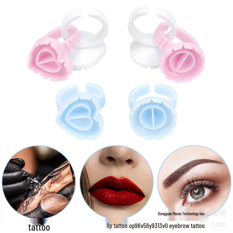 Flower-Shaped Eyelash Extension Glue Ring Cup with Blooming Sponge