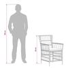 Outdoor Dining Set 7 Pieces Grey Poly Rattan