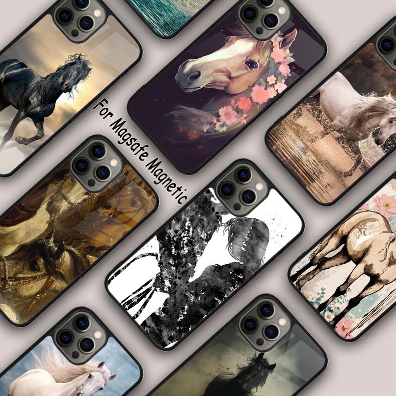 Horse Animal Magnetic Phone Case For APPLE iPhone 17 Air 16 14 13 12 Pro Max 15 Plus Wireless Charge With MagSafe Cover