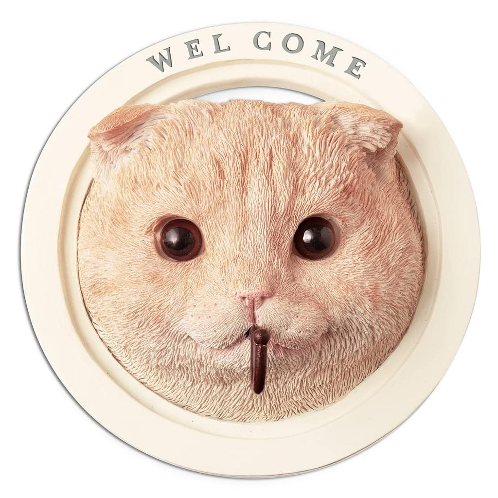 Kishima KH-61241, a stylish wall hook for gardening, entryway decorations, and more. This natural cat design is perfect for decorating your home or