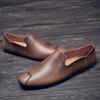 Herren Freizeitschuhe aus echtem Leder Slipper Herren Loafer Handgefertigt Mokassins Elegant Herren Fahrschuhe Freizeitspaziergang Boot Schuhe
