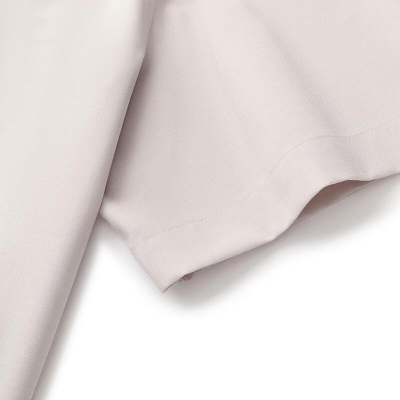 Qipai Men's Summer Casual Mandarin Collar Short Sleeve Shirt