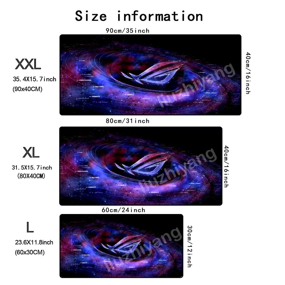 ROG Cyberpunk City Mouse Pad Large Computer Office Game Table Mat Rubber Anti-slip Stitched Keyboard Mats 90x40 XXL Desk Pads