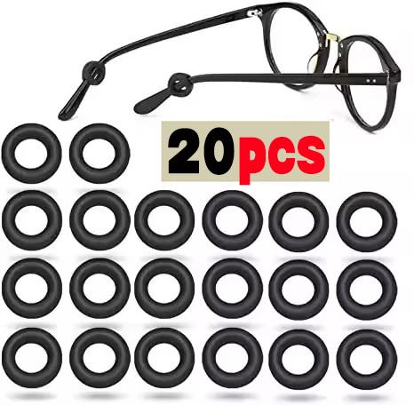200pcs New Anti-slip Silicone Ear Grip Glasses Eyeglasses Temple Tip Eyewear Holder Leg Ear Hook Stopper Fastener Accessories