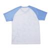 Under Armour Color Block Logo Print Casual Sports V-Neck Short Sleeve T-Shirt Unisex Tops Blue White 25500520-100