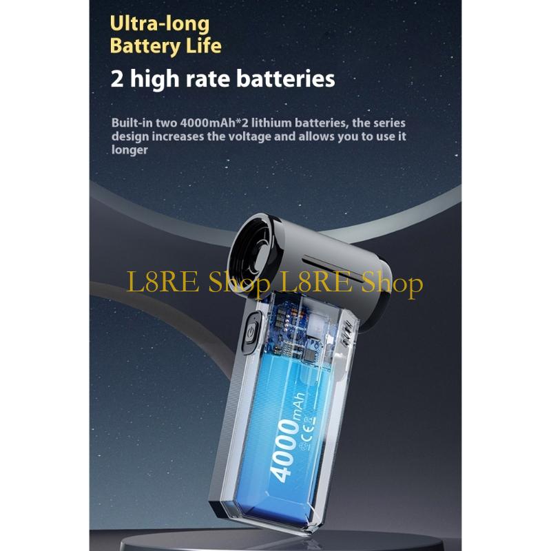 L8RE 130000RPM Cordless Fan Powerful Motor Air Blower Cooling Fan Handheld Blower China Mainland