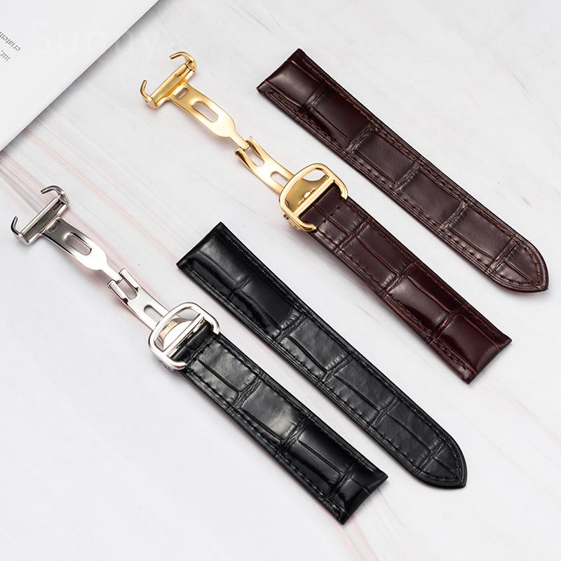 For Cartier Blue Balloon New Must Female Bamboo Knot Pattern Leather 20mm Watch Strap Tank London Solo Cowhide Leather Watchband