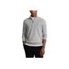 Polo Ralph Lauren Logo Embroidered Half-Zip High Neck Long Sleeve Knit Sweater Men sweater Gray 710932304-002