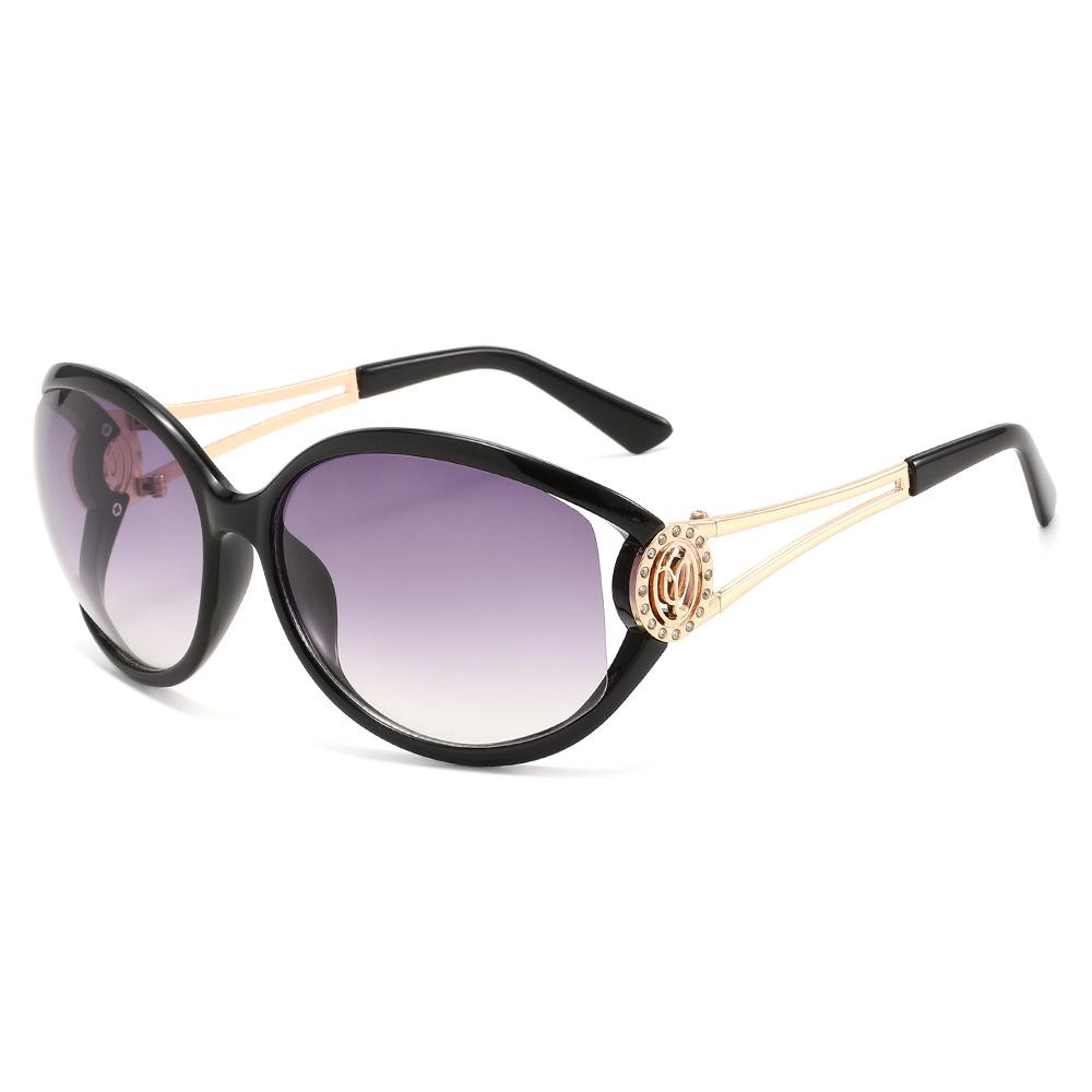 Two circles, new large frame fashion sunglasses ins wind outdoor driving UV protection sunglasses T