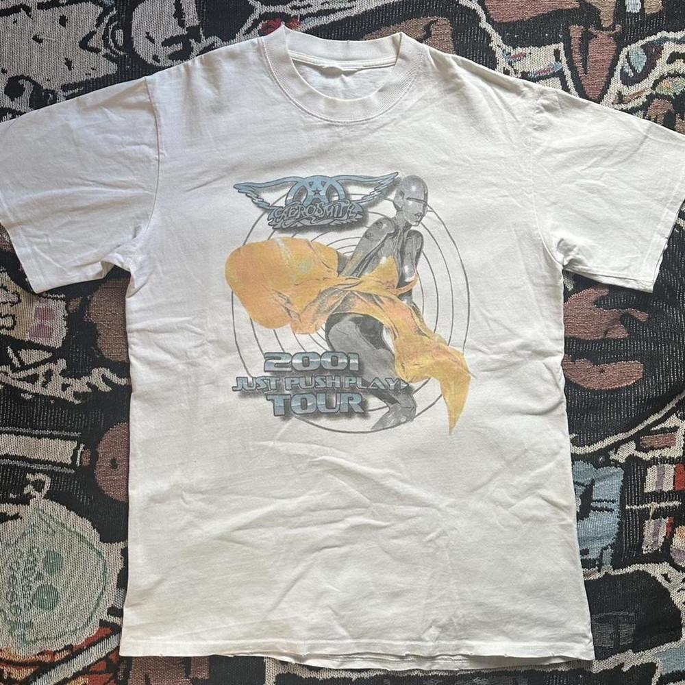 aerosmith 2001 just push play tour shirt Unisex T-Shirt Graphic Tee L