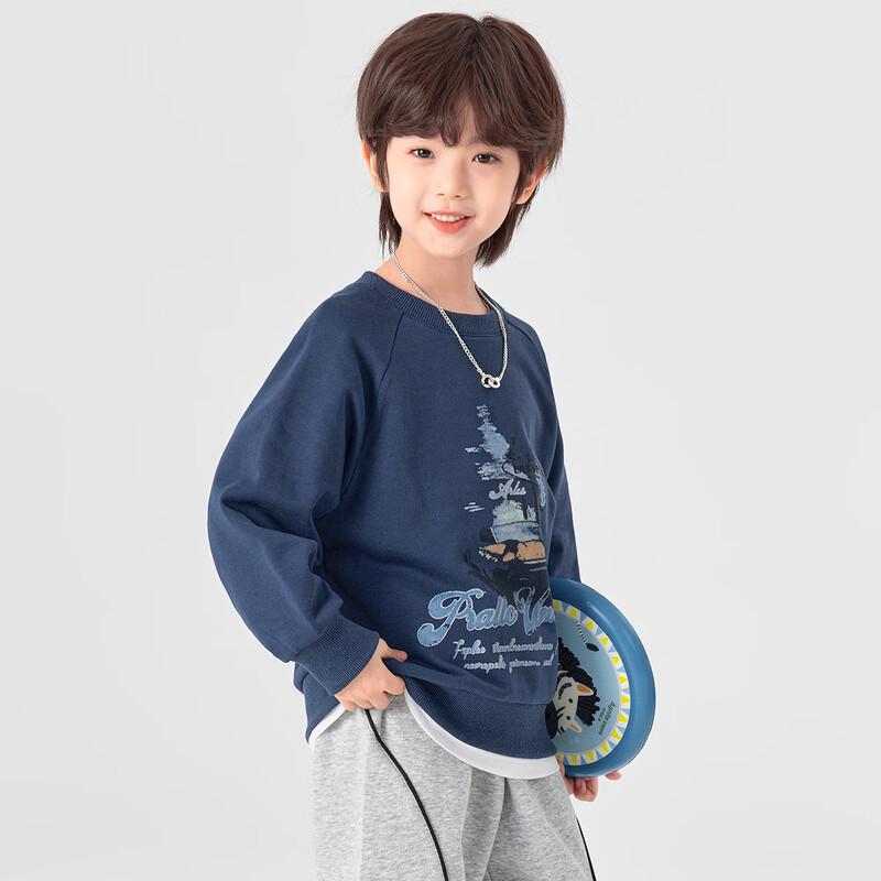 Duojia Boys' American Retro Print Sweatshirt