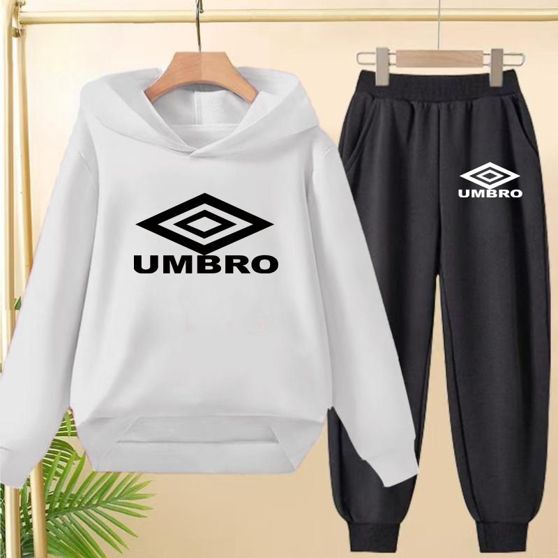 Kinderkleidung Buchstabe Marke Aufdruck Hoodie Pullover 3-12 Jahre Jacke Sweatshirt+Hose 2-teiliges Set Jungen Mädchen Freizeit Sport Jogginganzug