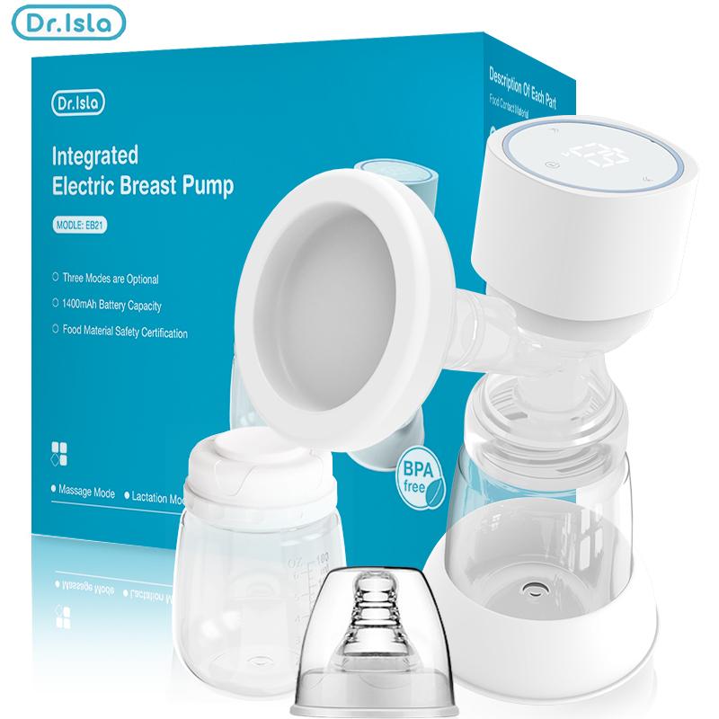 

Электрический молокоотсос Dr.isla Hands-Free 1400mAh Электрический молокоотсос BPA-Free безболезненный сборщик молока для грудного вскармливания синий