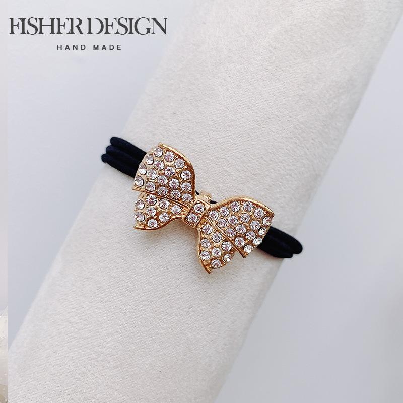Korean Rhinestone Elegant Scrunchies Women Girls Elastic Hair Rubber Band Accessories Tie Hair Ring Rope Headdress