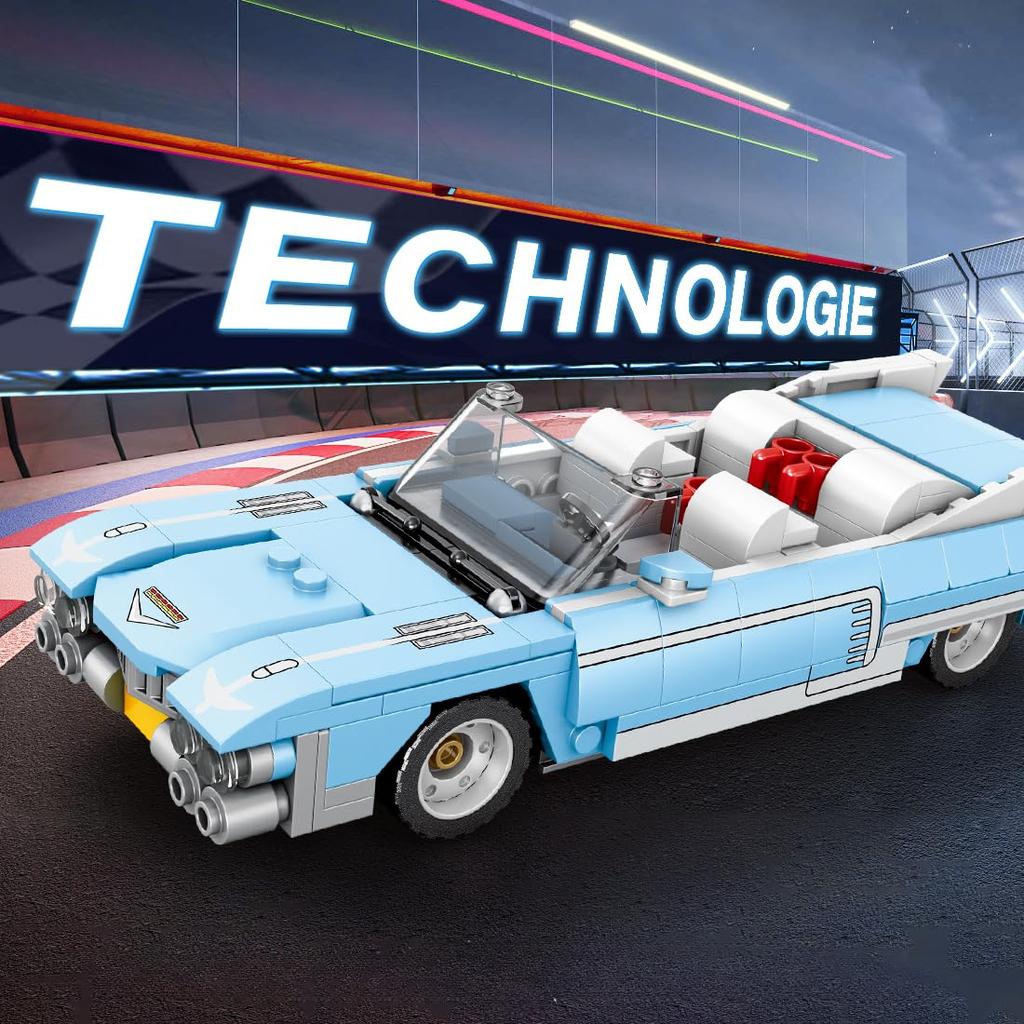 329 STK Roadster Car Building Block Creative City Vehicle Diy Car Model Bricks Desktop Display Leker for barn Julegaver