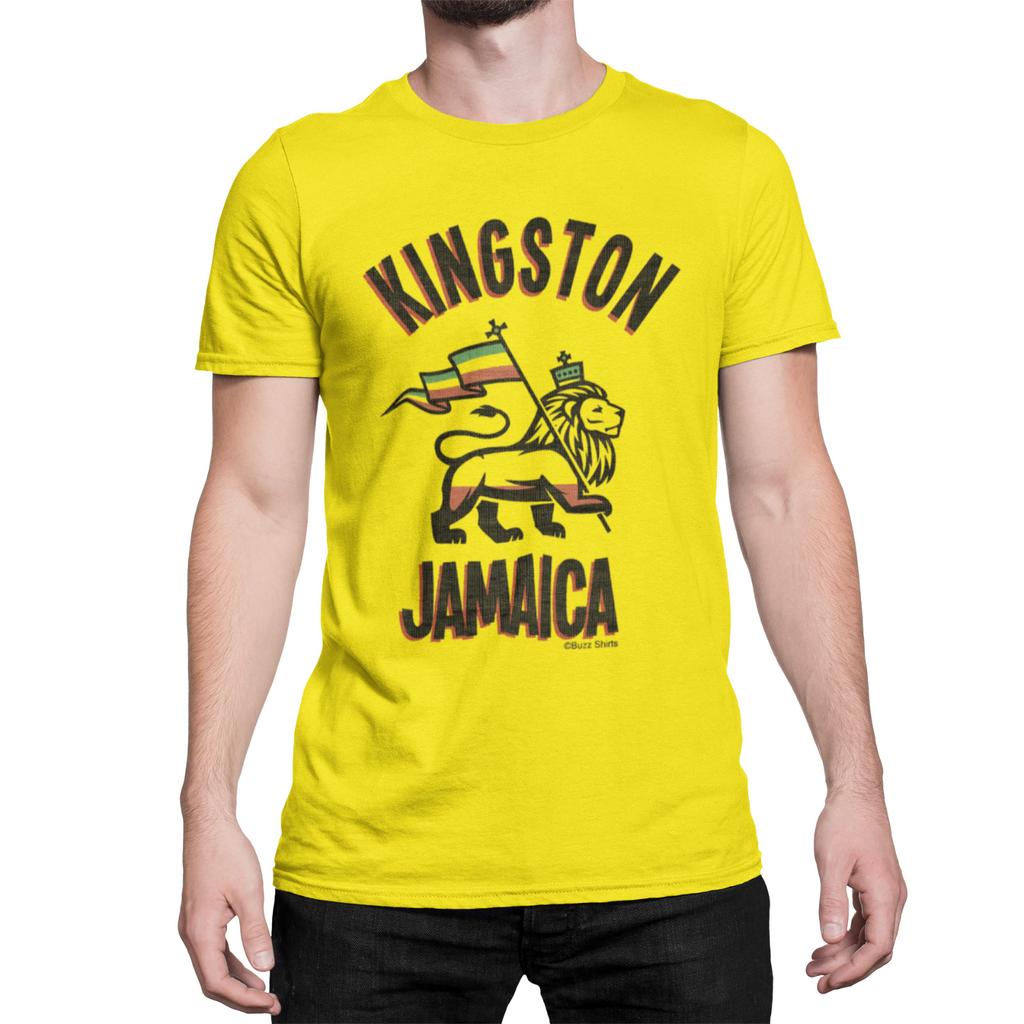 Kingston JAMAÏQUE T-shirt Homme Coton Rétro Cadeau d'Anniversaire Cadeau Éco