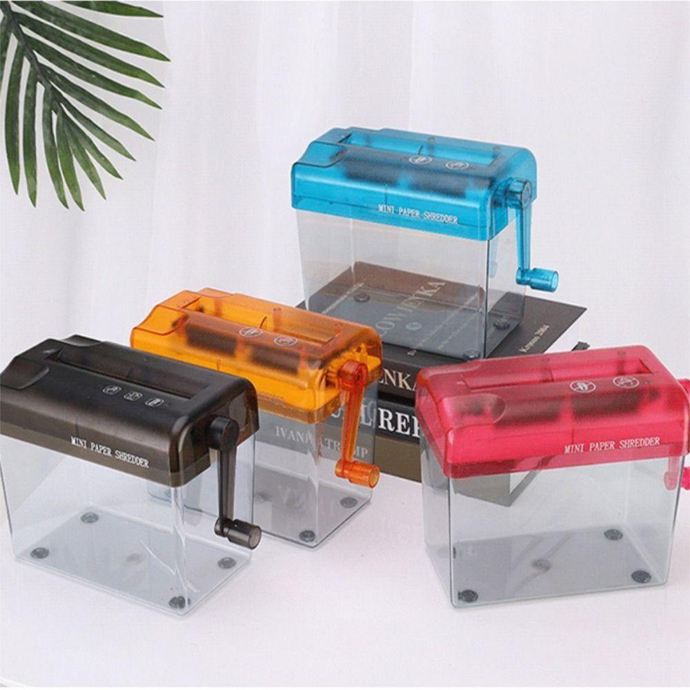 ABS Hand Shredder Hand Crank Documents Paper Cutting Tool Manual Shredder Christmas Gift