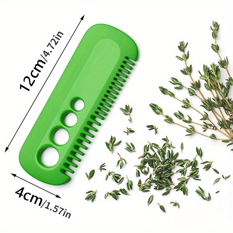 1pc Easy-Grip Herb Stripper Tool - Quick & Efficient Leaf Removal for Parsley, Cilantro, Rosemary - Durable ABS Plastic,Green,Portable Kitchen Gadget