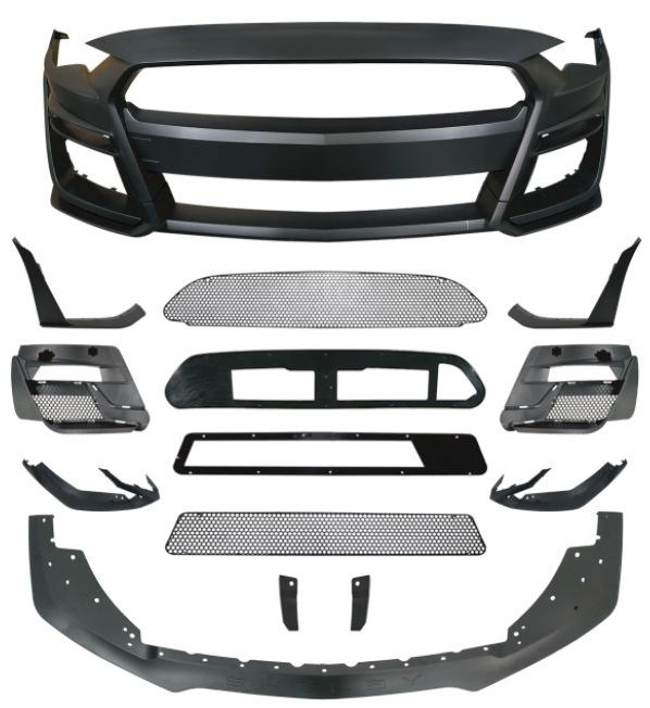 Compatible Front & Rear Bumper, Hood, and Fender for Ford Mustang GT500 Upgrade (2015-2023 Models)