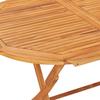Folding Garden Table In Solid Teak Wood - VidaXL - Oval - 160x80x75 Cm - Brown