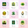 50Pcs St Patrick Stickers - Lucky Shamrock Vinyl Decals for Journal/DIY Crafts (5x4.9cm)