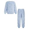 Kids Boys Girls Flannel Pajamas Set Casual Homewear Sleepwear Long Sleeve Tops with Pants Outfits