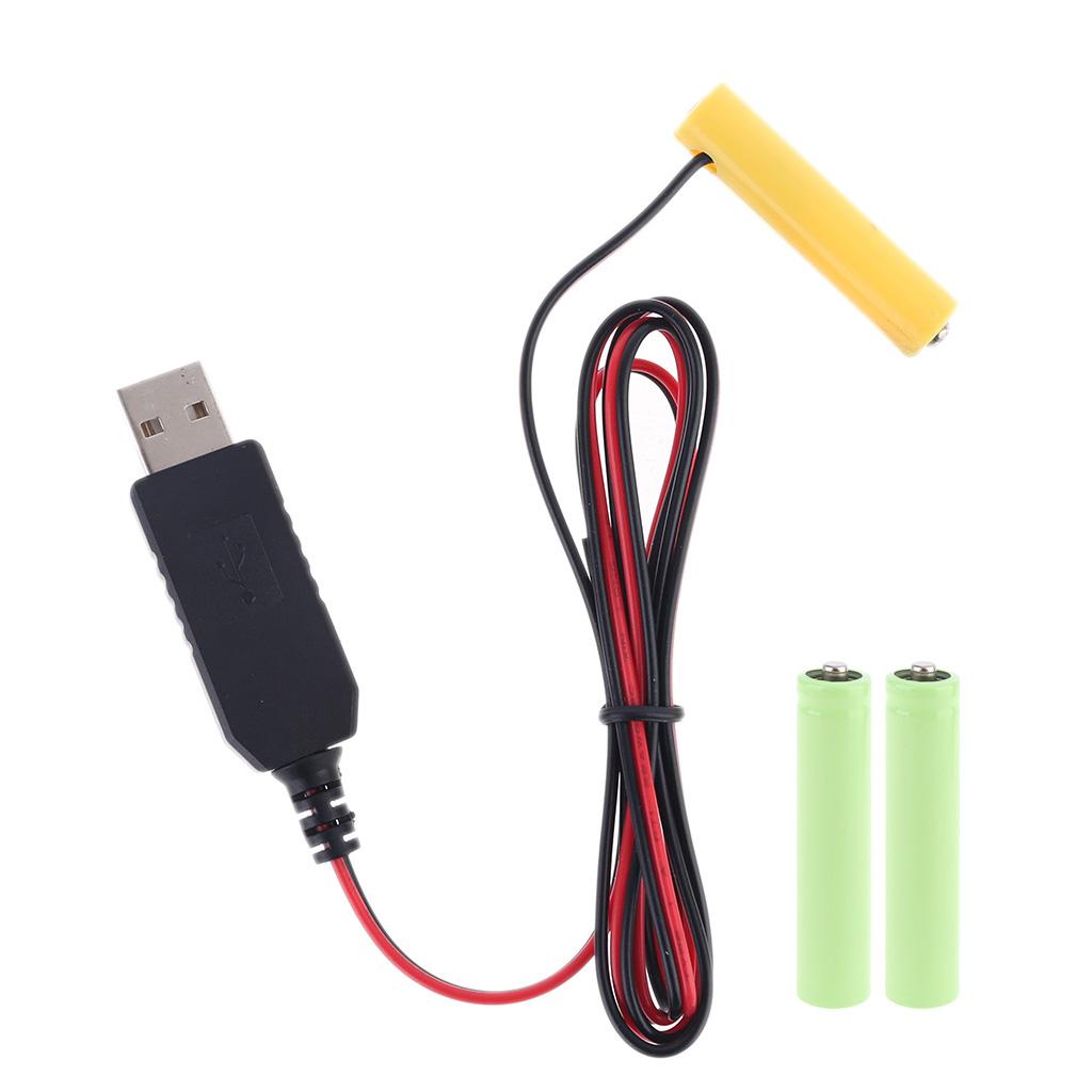 Universal LR03 AAA Battery Eliminator USB Power Supply Cable Replace AAA Battery for Radio Electric Toy Clock LED Strip